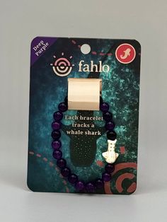 Fahlo - Whale Shark - Deep Purple Fahlo Bracelet, Shark Bracelet, Save Wildlife, Mens Items, Meteorology, Marine Biology, Whale Shark, Spirit Wear, Fall Gifts