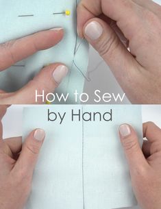 the hands are working on how to sew