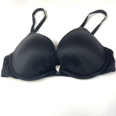 Victorias Secret 32D Plunge Pushup Padded Bra Solid Black Underwire #1347 | eBay Padded Bra, Padded Bras, Best Brand, Dark Black, Solid Black, Push Up, Adjustable Straps, Bra, Signs