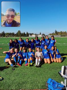 the soccer team is posing for a photo