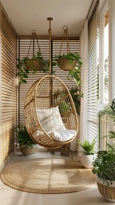 +71 Creative Small Balcony Decor Ideas - DecorWithEva Suburban Townhouse, Korean Bedroom Ideas, Balcony Decor Ideas, Wall Mounted Planters, Tiny Balcony, Sunroom Decorating, Small Balcony Design, A Frame House Plans, Balcony Plants