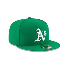 Wear what the players wear! The Oakland Athletics Authentic Collection Alternate 59FIFTY Fitted Cap features an embroidered A’s logo at the front panels with the MLB Batterman logo at the rear. Green Crown, Athletics Logo, Purple Crown, Green Collection, New Era Cap, New Era 59fifty, Oakland Athletics, 47 Brand, Fitted Caps