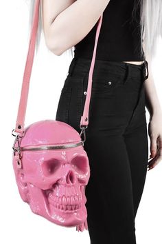 Coach Purses Pastel Goth Aesthetic, Skull Handbags, Pastel Punk, Skull Purse, Pink Goth, Gothic Bag, Grave Digger, Skull Bags, 2010 Fashion