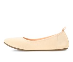 The Jersie flats by Journee Collection are the definition of a basic go-to. This everyday essential features a tab at the heel and a classic round toe. A 4 mm Tru Comfort Foam™ footbed offers all-day support, and knit fabric uppers make them super breathable. Fabric Knit Material upper, Slip On entry, Flat heel, Round Toe, Tru Comfort Foam™ insole, Man-made Foldable Flexible outsole, Carry Pouch | Women's Journee Collection Jersie Flats in Cream Size 11 Wide Lightweight Flats With Textured Sole For Spring, Spring Lightweight Flats With Textured Sole, Everyday Cushioned Ballet Flats With Round Toe, Everyday Ballet Flats With Cushioned Footbed, Lightweight Comfortable Ballet Flats With Round Toe, Spring Flats With Arch Support For Everyday Use, Everyday Flats With Arch Support For Spring, Everyday Ballet Flats With Textured Sole For Spring, Everyday Spring Flats With Arch Support