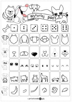 a printable worksheet with pictures of dogs and their names on the page