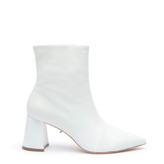 White Boot | Alterre Interchangeable Boots Womens White Boots, White Leather Ankle Boots, White Ankle Boots, White Boots, Don't Be Afraid, Mid Heel, Be Afraid, Leather Ankle Boots, High Quality Leather