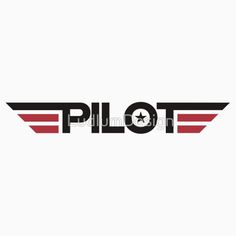 the pilot logo is shown in black and red