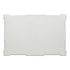 a white plastic cutting board on a white background