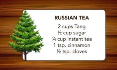 russian tea recipe with instructions on how to make it