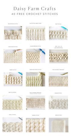 the instructions for crochet daisy - farm crafts, including four rows of stitchs