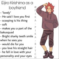 an anime character with his hand on his head and the words,'i love him as