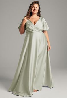 AW Furst Dress, Sage Green Bridesmaid Dresses, 109.99 | AW Bridal Aw Bridal, Plus Size Bridesmaid Dresses, Pinterest Trends, Sage Green Bridesmaid Dress, Sage Green Dress, Simple Bridesmaid Dresses, Dress Sage, Dresses With Pockets, Affordable Bridesmaid Dresses