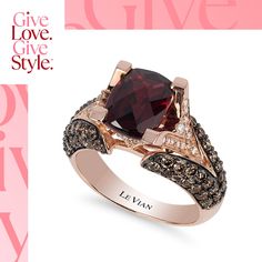 in stock Black Diamond Ring Set, Levian Jewelry, Macys Jewelry, Diamond Accent Ring, Chocolate Diamonds, Le Vian, Black Diamond Ring, Rhodolite Garnet, Raw Gemstones