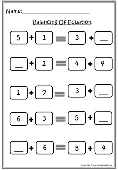 a printable math worksheet for kids with numbers and symbols on the top