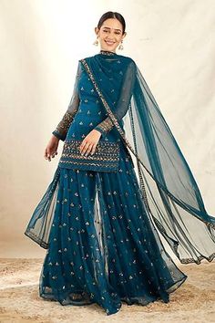 Astha Narang, Desi Dress, Desi Wedding Dresses, Blue Organza, Short Kurta, Pakistani Fancy Dresses