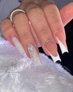 Milky Nails, Graduation Nails, Girly Acrylic Nails, Pink Acrylic Nails, Square Acrylic Nails, Fire Nails, Best Acrylic Nails, Long Acrylic Nails