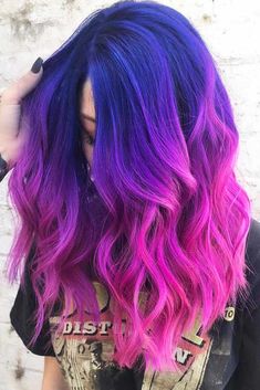 Magenta And Purple Hair Color Combos, Purple Into Pink Hair, Fantasy Hair Color 2023 Trends, Cool Hair Colors For Short Hair, Summer Vivid Hair Color, Danger Jones Hair Color, Purple And Pink Hair, Blue And Purple Hair