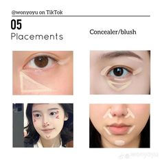 Concealer Placement, Learn Makeup, Makeup Artist Tips, Ulzzang Makeup, Face Makeup Tips, Face Makeup Tutorial