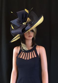 2017 collection.Yellow wide brim hat 2017 collection Fashion Cup Hat, Breeders Cup, Kentucky Derby Hat, Derby Hat, Royal Ascot, Brim Hat, Kentucky Derby, Kentucky, Derby