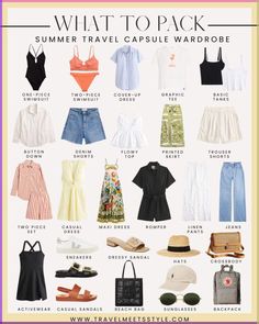 what to pack for the summer travel capsule wardrobe