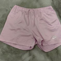 Silky, Never Worn, Pinky Purple Shorts Summer Nike Shorts, Nike Pink Bottoms For Loungewear, Pink Nike Bottoms With Pockets, Nike Pink Loungewear Bottoms, Nike Pink Bottoms With Pockets, Nike Pink Short Leg Bottoms, Purple Athletic Shorts For Spring Sports, Purple Athleisure Shorts For Summer, Casual Lavender Shorts For Summer