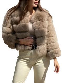 Winter Jacket Women, Fox Fur Coat, Coat Winter, Fur Coats, Winter Jackets Women, Fur Fashion, Real Fur, Jacket Women, Fox Fur