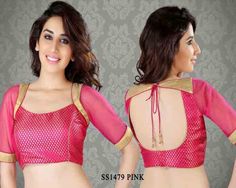 Latest front and back blouse styles for Indian saree blouse designs 2017 Blouse Design Front And Back, Ram Leela, Brocade Blouse Designs, Lace Blouse Design, Traditional Blouse Designs, Saree Style