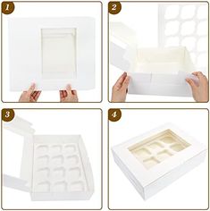 the instructions for how to make a cake box