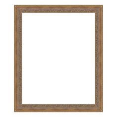 an old gold frame on a white background with clipping area for text or image