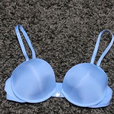 Never Worn Has A Sleeve In The Back For Extra Padded Inserts. Did Not Come With Inserts. Blue Stretch Bra With Removable Pads, Stretch Underwire Bra In Light Blue, Light Blue Stretch Underwire Bra, Blue Push-up Bra With Removable Pads, Spring Blue Push-up Bra, Light Blue Underwire Bra With Padded Cups, Blue Seamless Push-up Bra, Blue Push-up Bra With Lined Body, Blue Push-up Bra With Padded Cups