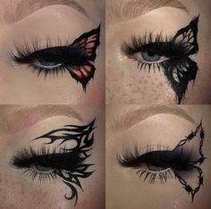 Elven Makeup, Sarah Marie, Butterfly Makeup, Punk Makeup, Face Art Makeup, Rave Makeup