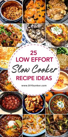 25 low effort slow cooker recipe ideas