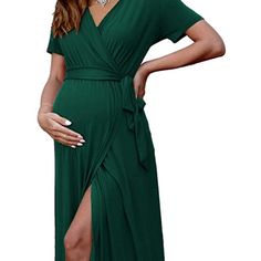 Emerald Green Floor Length Dress. Never Been Worn, Nwt. Maternity Dress’ Features : Maternity Clothes For Women Is A Casual Dress Has Higher Waist Line With Ruffle , Side Split With Belt , Loose Fit. A Must-Have For Summer, Our Green Maternity Dress Is Perfect Before, During & After Pregnancy;V Neck Maxi Maternity Dress, Comfortable Wearing. Maternity Dress For Photoshoot Can Also Be Worn After Pregnancy. Good Gift For The Mamas-To-Be Dressing Up The Baby Bump. Machine Wash. 95% Rayon, 5% Spande Green V-neck Maternity Dress, Green Non-stretch Short Sleeve Maxi Dress, Green Non-stretch Maxi Dress With Short Sleeves, Fitted V-neck Maxi Dress For Maternity Wear, Fitted V-neck Maternity Maxi Dress, Green V-neck Maternity Dress For Summer, Green Maternity Maxi Dress, Fitted V-neck Maternity Dress For Summer, Elegant Green Maternity Maxi Dress