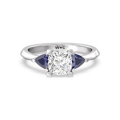 https://embed.imajize.com/7196871 Trillion Engagement Ring, Trillion Diamonds, Lab Grown Diamond Engagement Ring, Gorgeous Engagement Ring, Three Stone Diamond, Three Stone Ring, Curved Wedding Band, Engagement Rings Platinum, Classic Engagement Rings