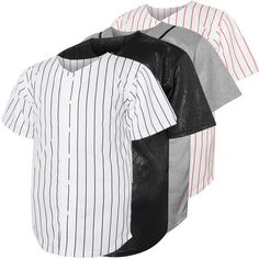 PRICES MAY VARY. 100% polyester, our baseball jerseys are crafted from lightweight material, offer you superior comfort, perfect for spring, summer and fall Baseball button down jersey shirts are perfect for school uniforms, party, hip hop perfermance, baseball team, basketball team, dance team, beach holiday and etc Consider purchasing one size up for a more relaxed fit. Please reference size chart for your best fit. Solid classic full button down closure baseball/softball jersey in superior qu Fall Baseball, Softball Jerseys, Plain Shorts, Striped Jersey, Dance Teams, Baseball Softball, Basketball Teams, Baseball Team, Red Stripe