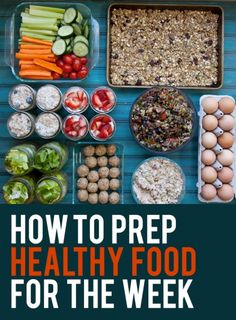 How to Prep Healthy Food For the Week Food For The Week, God Mat, Food Prep, Healthy Options, Meals For The Week, Clean Eating Recipes, Healthy Cooking, Healthy Lunch, Healthy Habits