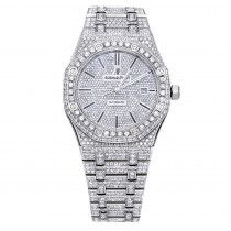 Iced Out Watches For Men: Bust Down Watches | ItsHot.com Luxury Round Diamond Watch For Weddings, Luxury Round Jewelry And Watches With Diamond Accents, Iced Out Round Jewelry For Anniversary, Diamond White Brilliant Cut Jewelry And Watches, Luxury Diamond Accented Round Watch, White Diamond Accented Watch For Wedding, White Gold Diamond Jewelry With Brilliant Cut, Elegant Diamond Jewelry And Watches Iced Out, Timeless Iced Out Diamond Jewelry