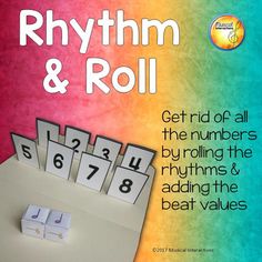 a book cover with an image of numbers on it and the words rhythm & roll