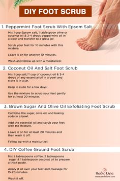 DIY Foot scrub Foot Scrub Recipe, Diy Body Scrub Recipes, Diy Sugar Scrub Recipe, Body Scrub Recipe, Bath Recipes, Diy Body Scrub, Foot Scrub