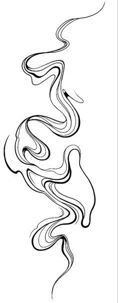 a black and white drawing of wavy lines