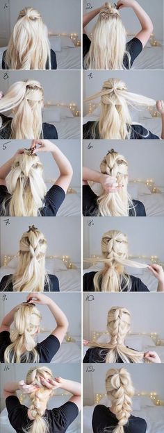 Hair Tutorial – Best and Easiest Hair (Buns, fishtail,braids, ponytails and more) Step By Step Hairstyles, Penteado Cabelo Curto, Short Hairstyle, Braid Hairstyles, Hair Dos, Messy Bun, Diy Hairstyles, Pretty Hairstyles