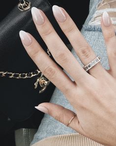 Neutral Nail Ideas, Almond Nails French, Chloe Bennett, Neutral Nail, Bridesmaids Nails, Bride Nails, Oval Nails, Neutral Nails