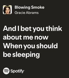 an ad with the words and i bet you think about me now when you should be sleeping