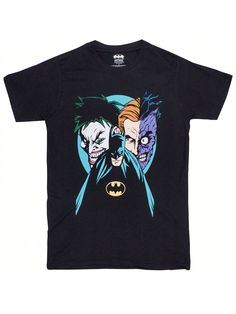 Confront Gothamâ€™s greatest threats with this officially licensed Batman Creeping Villains Joker and Two-Face T-Shirt. Featuring Joker and Two-Face lurking in the shadows, this black shirt captures the essence of Batmanâ€™s rogue gallery. Made from high-quality cotton, itâ€™s perfect for any dark knight.Batman Creeping Villians Joker And Two-Face T-Shirt Black Casual  Short Sleeve  Cartoon,Figure,Letter    Men Clothing, size features are:Bust: ,Length: ,Sleeve Length: Joker T Shirt Design, Joker Tshirt Designs, Custom Batman Shirts, Batman Tshirt, Batman Symbol Shirt, Joker T Shirt, Batman Shirt, Batman Batman, Two Face