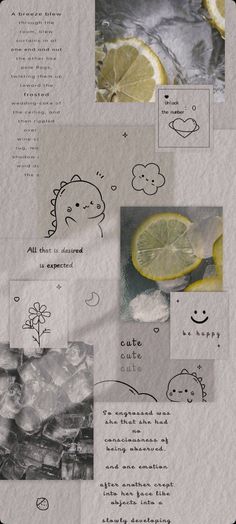 a collage of photos with lemons and other things