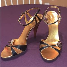 Nwt Gucci Bee Sandals! - Black And Gold Leather With Rhinestone Bee Embellishment - Heel Height Measures 4” - Comes With Original Dust Bag All Offers Welcome! Gucci Ankle Strap Sandals For Formal Occasions, Elegant Gucci Sandals With Open Heel, Elegant Gucci Sandals For Evening, Gucci High Heel Sandals For Evening, Gucci Sandals With Heel Strap For Formal Occasions, Gucci Open Heel Sandals For Evening, Gucci Formal Sandals With Heel Strap, Gucci Black Formal Sandals, Gucci Designer Sandals For Formal Occasions