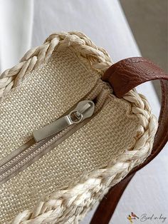 BirdinBag - Womens Fashion Straw Handbag: Summer Hollow Out Beach Shoulder Bag - Solid Color, Half Round Design Paper Sizes Chart, Round Straw Bag, Summer Handbag, Circle Bag, Summer Handbags, Straw Handbags, Word Wrap, Round Design, Summer Women