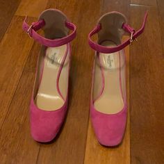 Lightly Used, In Great Condition. Size 8, Hot Pink With Strap Hot Pink Heels, Valentino Garavani Shoes, Pink Heels, Strap Heels, Valentino Garavani, Shoes Women Heels, Hot Pink, Shoes Heels, Women Shoes