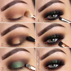 Stunning Eye Shadow Looks For Gorgeous Grey Eyes ★ Step By Step Makeup Tutorial, Green Eye Makeup, Step By Step Makeup, Makeup Morphe, Fashion Make Up, Beauty Make-up