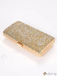 BirdinBag - Elegant Wedding Clutch: Perfect Bride Purse for Parties, Weddings, Proms & Events Champagne Evening Bag For Wedding, Bride Purse, Perfect Bride, Wedding Clutch, Diy Supplies, Square Bag, Chain Styles, Elegant Wedding, Free Gifts